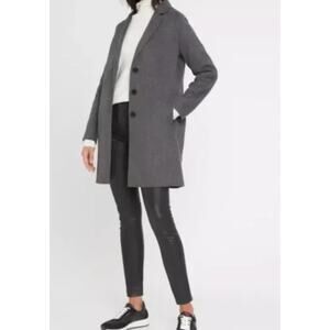 Athleta Unlined Double-Faced Grey Top Coat Size S